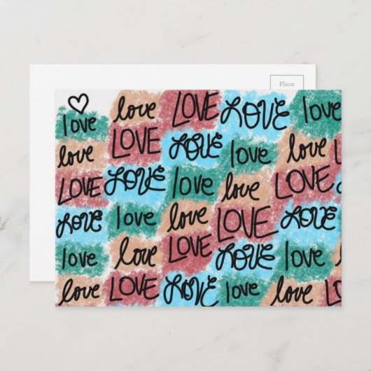 Love Patchwork Briefkaart (Voorkant / Achterkant)