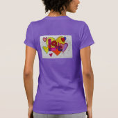 Love Patchwork Harten Glitter Inspirerende T-shirt (Achterkant)