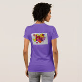 Love Patchwork Harten Glitter Inspirerende T-shirt (Achterkant volledig)