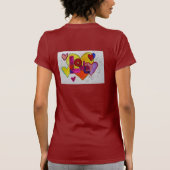 Love Patchwork Hearts Glitter Inspirerend Shirten T-shirt (Achterkant)