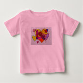 Love Patchwork Hecht Glitter Word Art Shirten (Voorkant)