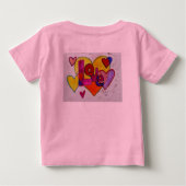 Love Patchwork Hecht Glitter Word Art Shirten (Achterkant)