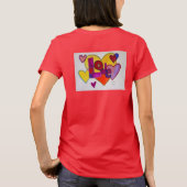 Love Patchwork Hecht Word Art Shirten T-shirt (Achterkant)