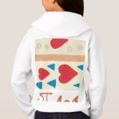 Love Path Meisjes Fleece Trui met Kap (Achterkant)