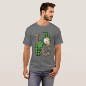 LOVE Patrick Day Gnomes Leopard Green Pset Shamro T-shirt (Voorkant volledig)