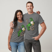 LOVE Patrick Day Gnomes Leopard Green Pset Shamro T-shirt (Unisex)