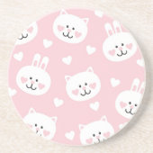 Love Pattern 2 Zandsteen Onderzetter (Voorkant)