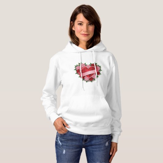 LOVE PATTERN-Dames Hoodies & Sweatshirts (Voorkant volledig)