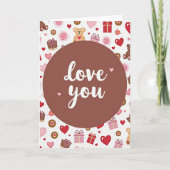 Love Pattern Heartfelt Card Kaart (Voorkant)