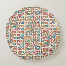 Love Pattern  Rond Kussen