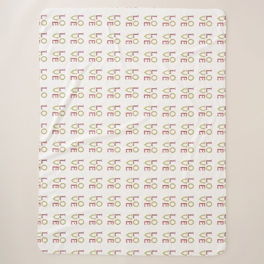 Love Pattern Sherpa Deken (Voorkant)