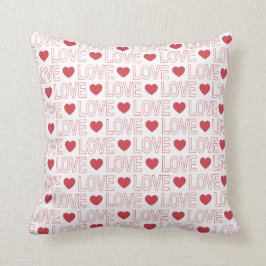 Love Pattern Sierkussen - Rood overzicht