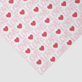 Love Pattern Tissue Paper - Rood overzicht Tissuepapier (Detail)