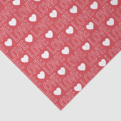 Love Pattern Tissue Paper - White Outline Tissuepapier (Detail)