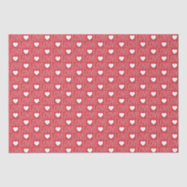 Love Pattern Tissue Paper - White Outline Tissuepapier