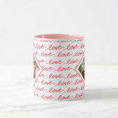 Love Pattern Two Photo Pink Valentijnsdag Mok (Midden)