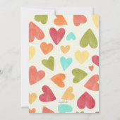 Love Pattern Valentijnsdag Invitation Kaart (Achterkant)