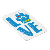LOVE PAW (Blauwe letters) - Magneet (Rechterzijde)