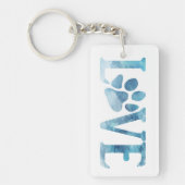 Love Paw Blue Sleutelhanger (Voorkant)