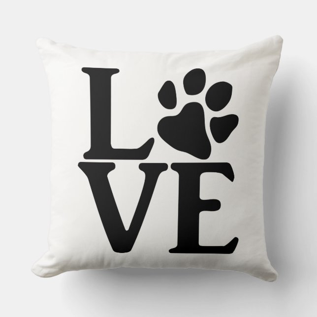 Love Paw Classic Kussen (Voorkant)
