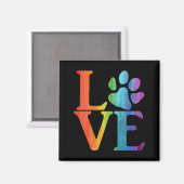Love Paw Classic regenboog Magneet (Voorkant / Achterkant)