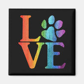 Love Paw Classic regenboog Magneet (Voorkant)