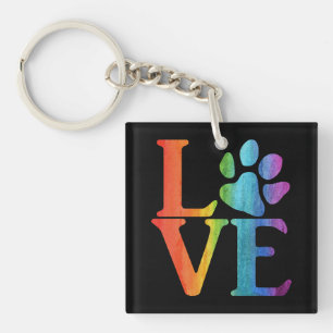 Love Paw Classic regenboog Sleutelhanger