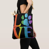 Love Paw Classic regenboog Tote Bag (Dichtbij)