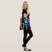 Love Paw Classic regenboog Tote Bag (Op model)