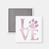 Love Paw Classic Roze Magneet (Voorkant / Achterkant)