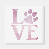 Love Paw Classic Roze Magneet (Voorkant)