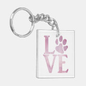 Love Paw Classic Roze Sleutelhanger (Voorkant Links)