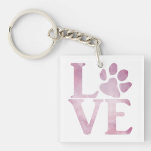 Love Paw Classic Roze Sleutelhanger