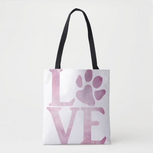 Love Paw Classic Roze Tote Bag (Voorkant)