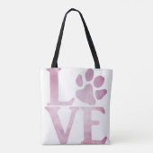 Love Paw Classic Roze Tote Bag (Achterkant)