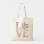 Love Paw Classic Roze Tote Bag (Achterkant)