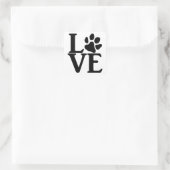 Love Paw Classic Vierkante Sticker (Tas)