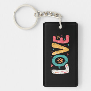 LOVE Paw – Malle Typografie voor Huisdierliefhebbe Sleutelhanger