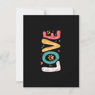 LOVE Paw – Mooie typografie voor huisdierliefhebbe Notitiekaartje