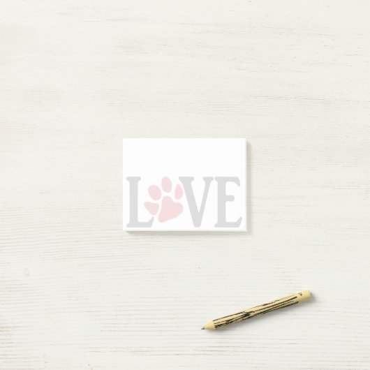 Love Paw Post-it® Notes (Op bureau)