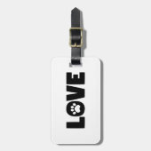 Love Paw Print Bagagelabel (Voorkant verticaal)