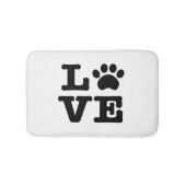 Love Paw Print Bath Mat (Voorkant)