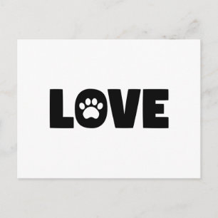 Love Paw Print Briefkaart