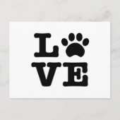 Love Paw Print Briefkaart (Voorkant)