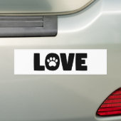 Love Paw Print Bumpersticker (Op auto)