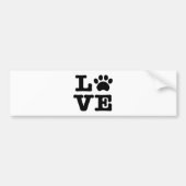Love Paw Print Bumpersticker (Voorkant)