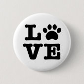 Love Paw Print Button (Voorkant)