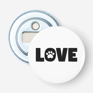 Love Paw Print Button Flesopener