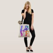 Love Paw Print Canvas tas (Op model)