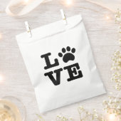 Love Paw Print Favor Bag Bedankzakje (Geknipt)